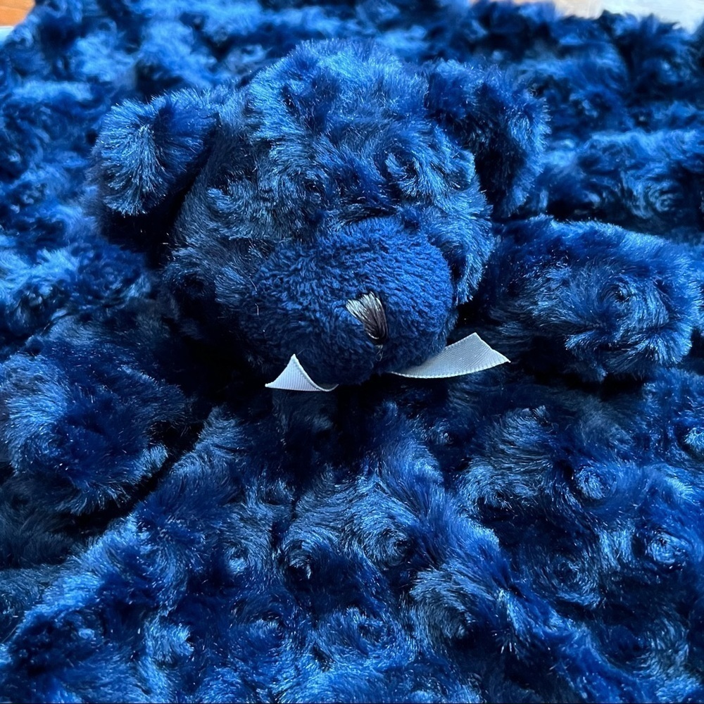 Blankets and Beyond‎ Lovey Security Blanket Plush Teddy Bear Blue